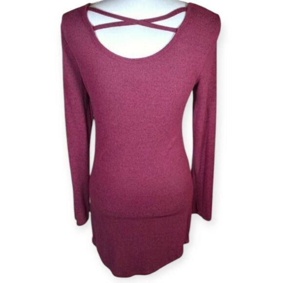 NO BOUNDARIES BURGUNDY DRESS SZ.M EUC. - Picture 5 of 8